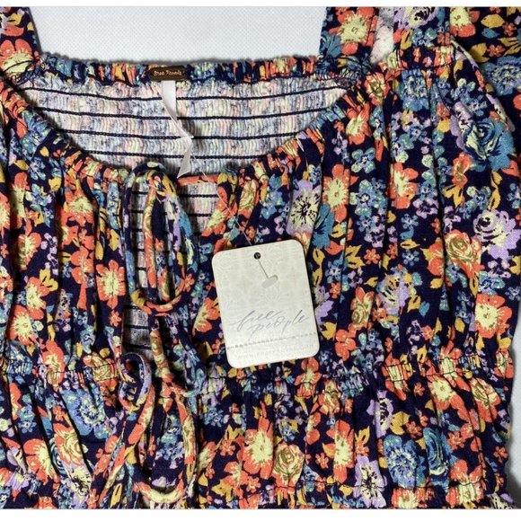 NEW NWT Womens XS Free People Show Me Love Floral Print Ruched Romper MSRP $148 - Picture 5 of 7